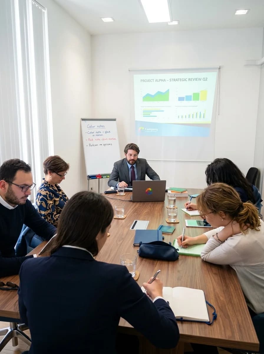 Sala attrezzata per corsi e riunioni di Roma Office Sharing